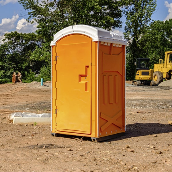 how often are the porta potties cleaned and serviced during a rental period in Belview